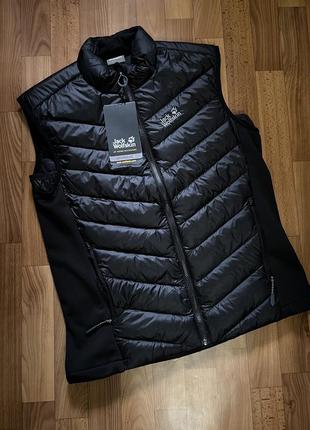 Новая мужская легкая пуховая жилетка jack wolfskin