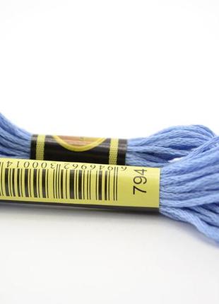 Нитки мулине для вышивки схс-794 васильковый / 8 м