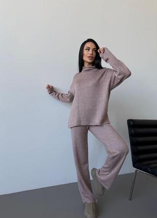Женский стильный мягкий теплый ангоровый костюм