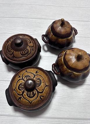 Набор кувшинов глиняных, для тушения, запекания в духовке