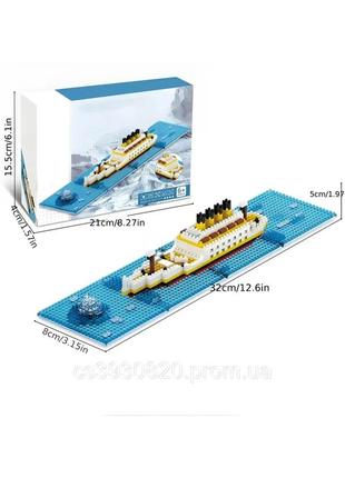 Конструктор титаник 305 мини деталей детский коллекционный корабль sluban titanic подарок для детей