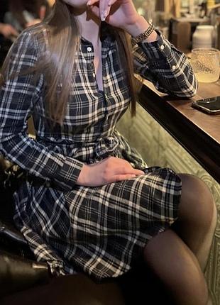 Сукня polo ralph lauren, платье, в клітинку з довгим рукавом