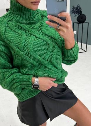 Шкіряна спідниця-шорти 11874-1