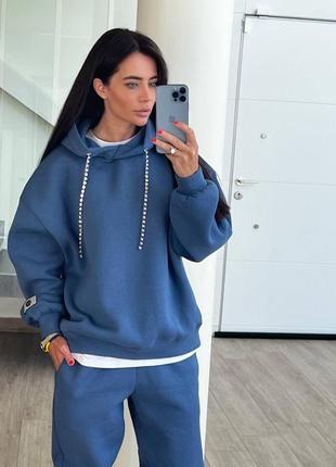 Утепленный костюм с украшением 11998-3