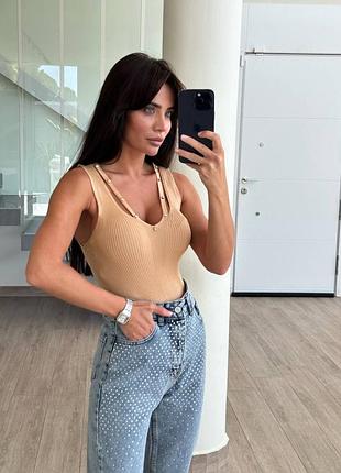 Майка с украшениями в 4 цветах 12349-3