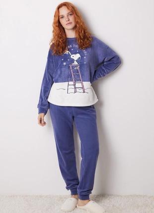 Женская пижама s women secret джемпер штаны snoopy