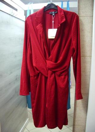 Красное платье туника, рубашка8 фото