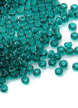 Чешский бисер preciosa № 10/0 50710 (прозрачный изумрудный) / 5 г
