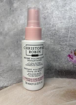 Спрей для обʼєму волосся christophe robin instant volumising leave-in-mist with rose water