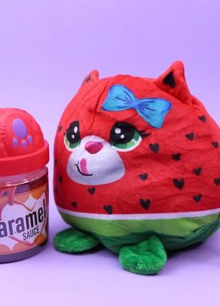 Котик в банке, игрушка котик арбуз, мягкая игрушка misfittens mini