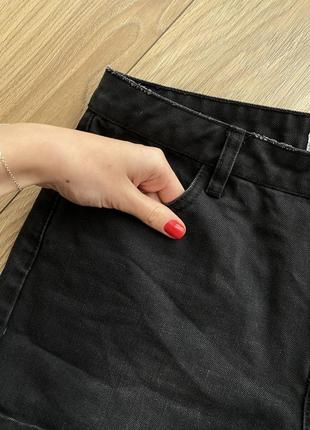 Чёрные джинсовые шорты 🩳3 фото