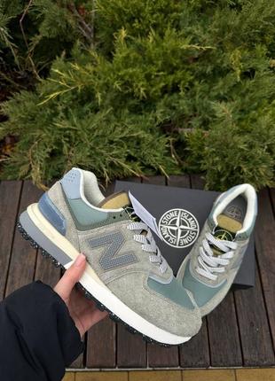 Самые популярные кроссовки new balance 574 & stone island / кроссовки нью беленс 574 & стон айленд