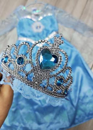 Карнавальное новогоднее платье принцессы эльзы фроузен frozen ельза ледяное сердце холодное сердечко эльза