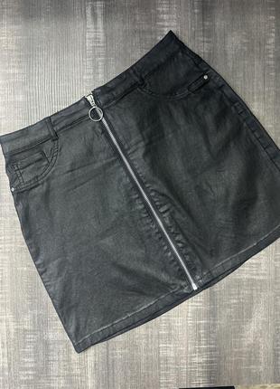 Юбка под эко кожу