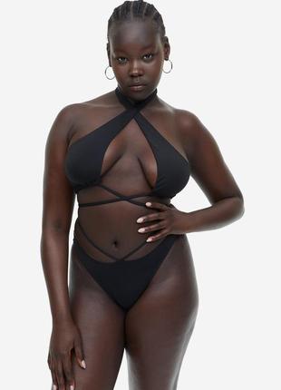 Новый купальный верх лиф h&m euros halterneck bikini top - m