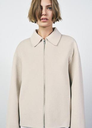 Куртка из смешанной шерстяной ткани zw collection
