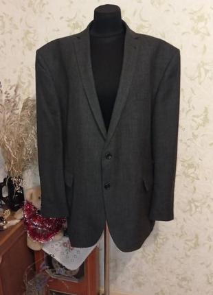 Пиджак батал racing green 50% шерсть