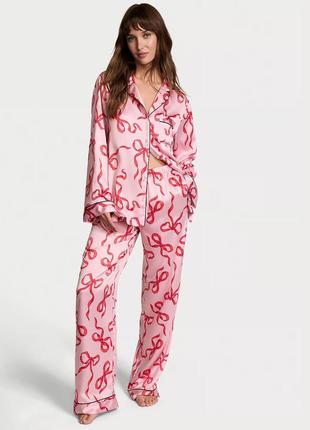 Фланелевая пижама в розовую полоску victorias secret виктория секрет оригинал