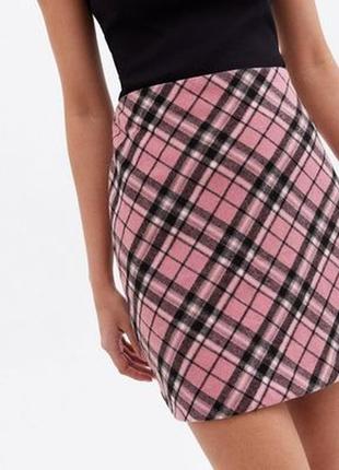 Спідниця тепла в клітинку new look р.10/12