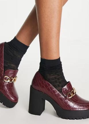 Туфли бордовые