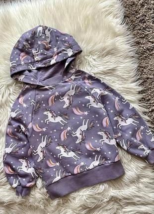 Худі на флісі з єдинорогами next, 6 р