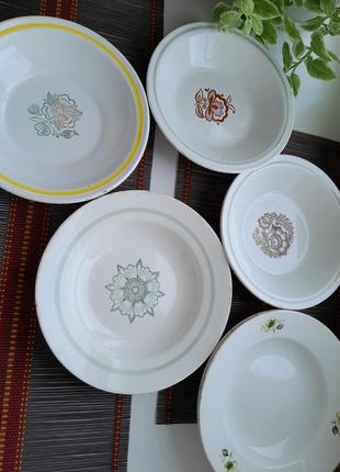 Тарелки большие салатники будянского фаянсового завода