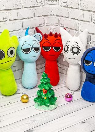Плюшевые игрушки спрунки sprunki персонажи