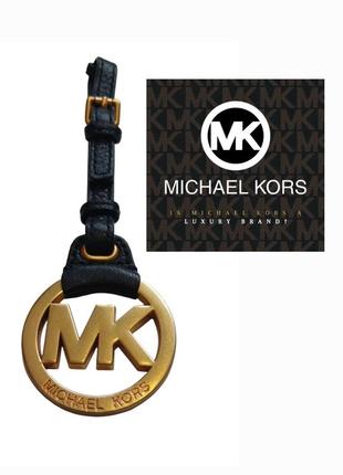 Оригинальная подвеска michael kors с кожаным ремешком на сумку клатч кошелёк  рюкзак повесить