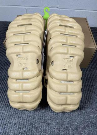 Крокс экхо клог бежевые (пшеница) crocs echo clog wheat