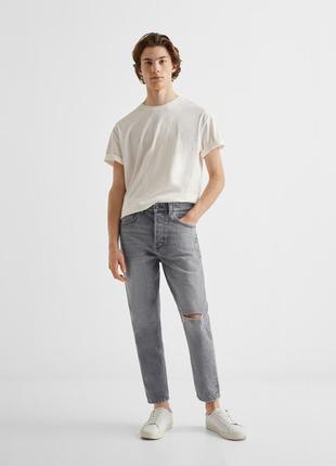 Рваные зауженные джинсы mango 3527, 3528