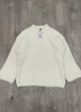 Пухнастий светр h&m xs