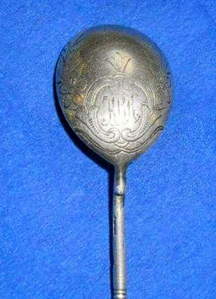 Ложка антикварная серебряная