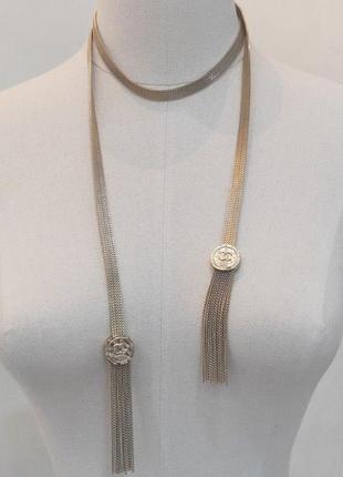Колье chanel подвеска цепочка