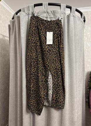 Леопардовая юбка zara