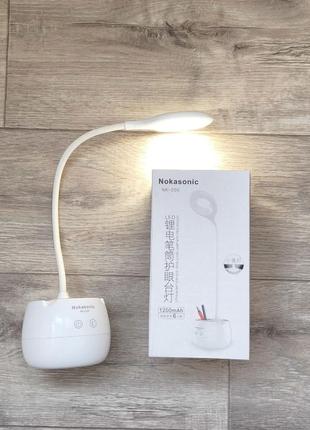 Настольная лампа nokasonic nk-200 аккумуляторная сенсорная