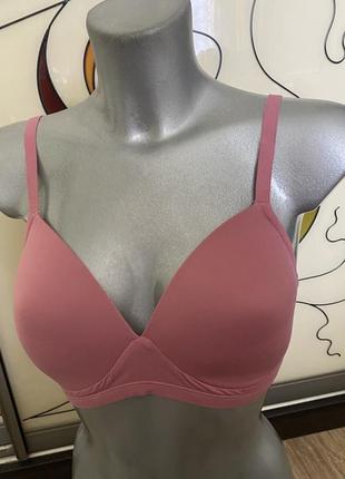Шикарный, базовый, бюстгальтер, без косточек, в розовом цвете, от бренда: primark🫶
