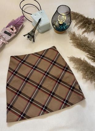 Жіноча міні спідниця в клітинку