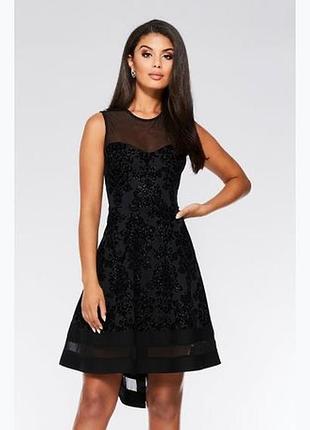 Вечернее платье миди с удлиненным задом s quiz