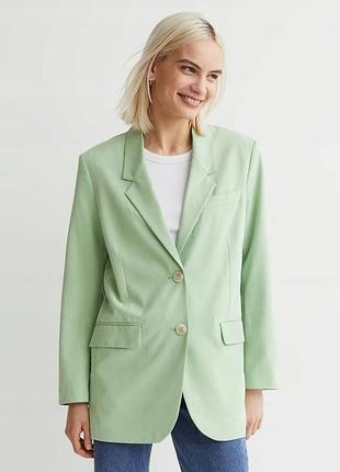 Стильный однобортный жакет блейзер пиджак  h&m оверсайз размер xl