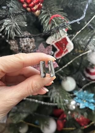 Серебряные серьги с дефектом s925