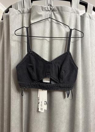 Топ джинсовый zara