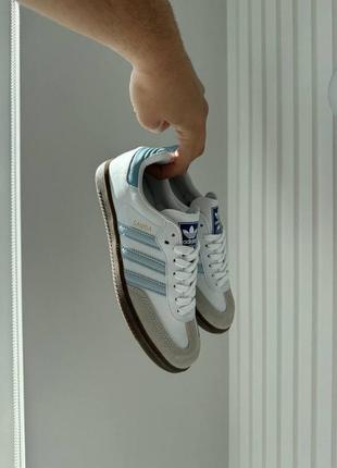 Кроссовки samba white/blue