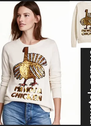 Свитер с пайетками h&m