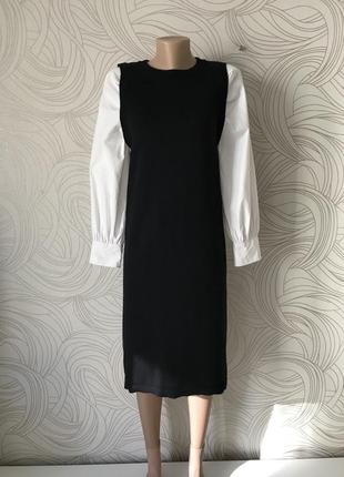 Комбинированное платье миди италия 🇮🇹