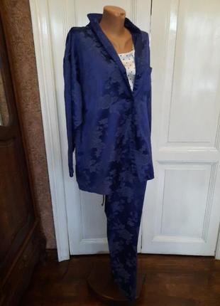 Пижама винтажная атласная большого размера, блузочка в подарок