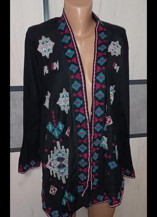 Шикарный кардиган вишивка новый