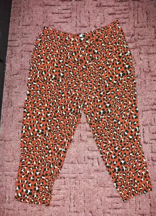 Брюки 7/8 батал из вискозы принтованные emreco p.18
