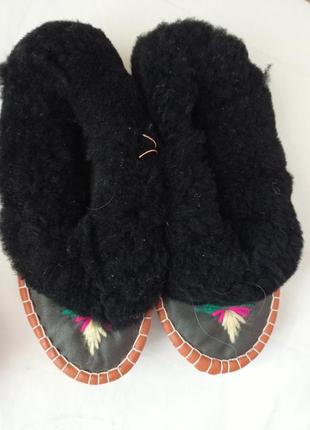 Тапочки из натуральной овчины, закопанки, р.40