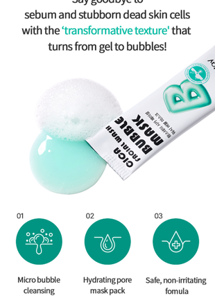 Бульбашкова маска farmstay cica facial wash bubble Today mask з центеллою3 фото