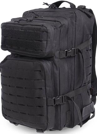 Рюкзак штурмовой тактический ultimatum черный rt-1512, крепкий военный походный рюкзак на 50 л